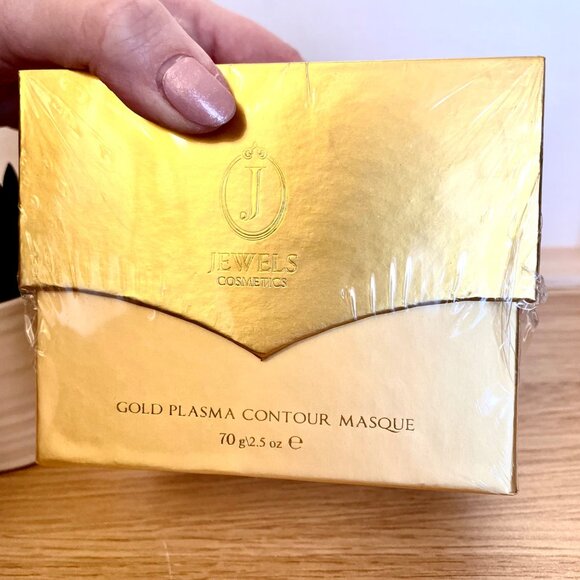 Jewels Cosmetics Gold Plasma Contour Masque Full Size Anti-Aging Face Mask Luxur - Picture 3 of 8